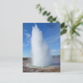 Strokkur Geyser Island Feiertagspostkarte (Stehend Vorderseite)
