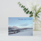 Strokkur Geyser, Island Postkarte (Stehend Vorderseite)