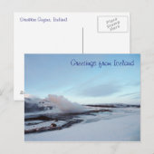 Strokkur Geyser, Island Postkarte (Vorne/Hinten)
