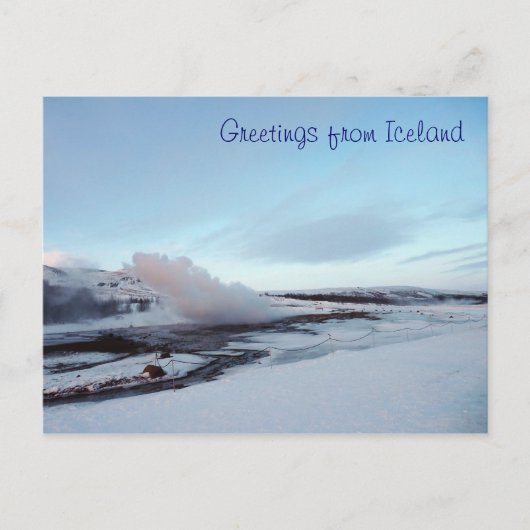 Strokkur Geyser, Island Postkarte (Vorderseite)