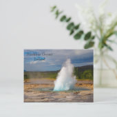 Strokkur Geyser, Island, Postkarte (Stehend Vorderseite)