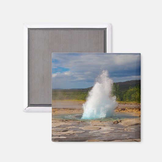 Strokkur Geyser Kühlschrankmagnet (Vorderseite/Rückseite)