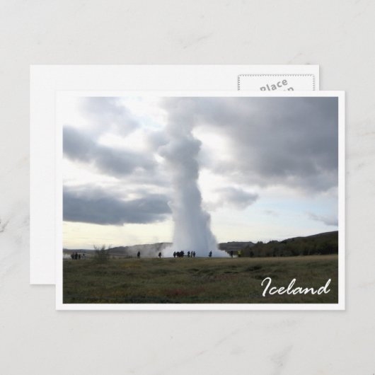 Strokkur Postkarte (Vorne/Hinten)