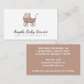 Stroller Baby Sitter Daycare Kinderzimmer Visitenkarte (Vorne/Hinten)