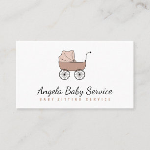 Stroller Baby Sitter Daycare Kinderzimmer Visitenkarte