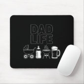 Stroller Bottle Grill Beer Adorable Father Dad Lif Mousepad (Mit Mouse)