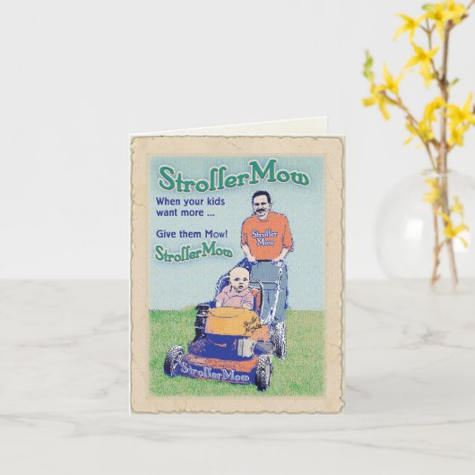 StrollerMow Geburtstag Karte (Gelbe Blume)