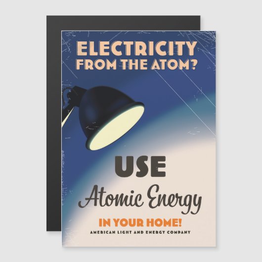 Strom aus dem Atom? Magnetkarte (Vorne/Hinten)