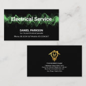 Strom aus hellgrüner Energie, Elektriker Visitenkarte (Vorne/Hinten)