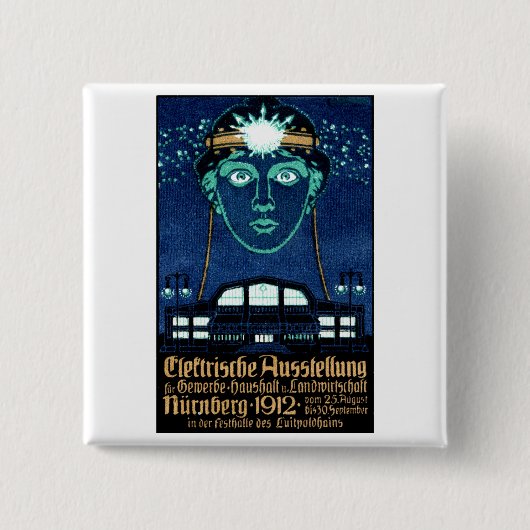 Strom-Ausstellungs-Plakat 1912 Button (Vorderseite)