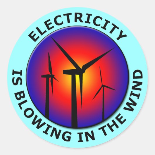 Strom bläst im Wind Runder Aufkleber (Vorderseite)