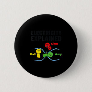 Strom erklärt lustig geeky Physik Humor Sc Button