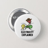 Strom erklärt Physik-Nerd-Geschenk I Lehrer Button (Vorne & Hinten)