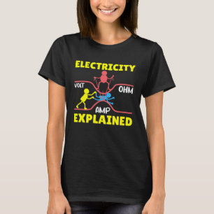 Strom erklärt Volt Ohm AMP  Strom Sc T-Shirt