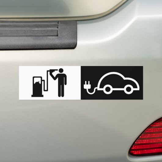 Strom gegen Erdgas-Selbstmord-Kraftstoffdüse Autoaufkleber (Auf Auto)