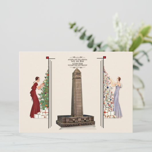 Strom Technik-WeihnachtsParty Einladung (Stehend Vorderseite)