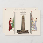 Strom Technik-WeihnachtsParty Einladung (Vorne/Hinten)