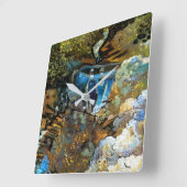 STROM WASSERFALL QUADRATISCHE WANDUHR (Winkel)