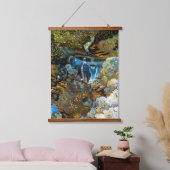 STROM WASSERFALL WANDTEPPICH MIT HOLZRAHMEN (Schlafzimmer)
