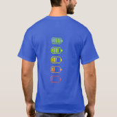 Stromausfall - Blauer Blitz auf digitaler Ebene T-Shirt (Rückseite)