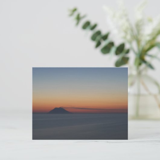 Stromboli-Sonnenuntergang Postkarte (Stehend Vorderseite)