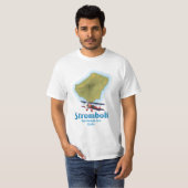 Stromboli, Tyrrhenisches Meer, Sizilien T-Shirt (Vorne ganz)
