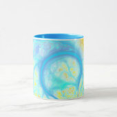 Ströme der Freude - kosmisches Aqua u. Zitrone Tasse (Zentrum)