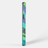 Strömende Farbwogen im Neonlicht iPhone Hülle (Rechte Seite)