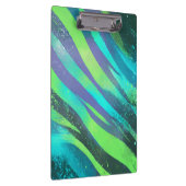 Strömende Farbwogen im Neonlicht Klemmbrett (Rechts)