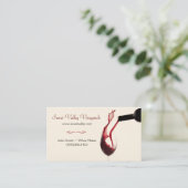 Strömende Rotwein-Visitenkarte Visitenkarte (Stehend Vorderseite)