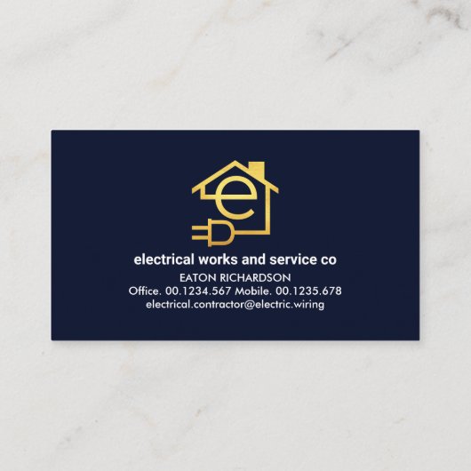 Stromkabel Visitenkarte (Rückseite)