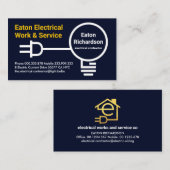 Stromkabel Visitenkarte (Vorne/Hinten)