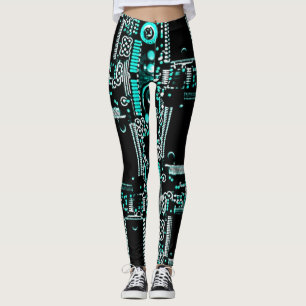 Stromkreis-Aqua 2 ganz über Leggings