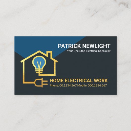 Stromkreis Gold Zuhause Visitenkarte (Vorderseite)
