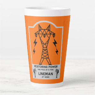 Stromleitungsmonteur-Geschenk Milchtasse