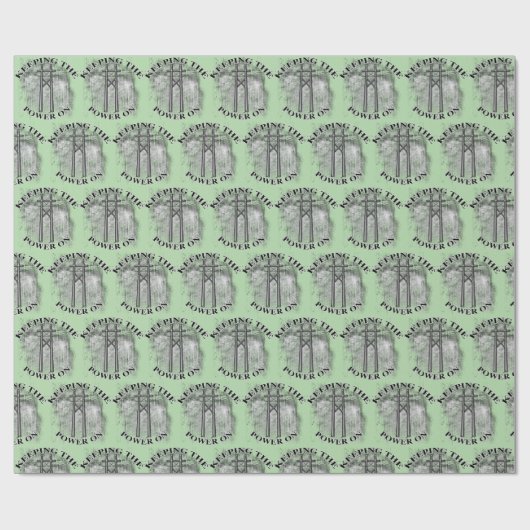 Stromleitungsmonteur Geschenkpapier (Flach)
