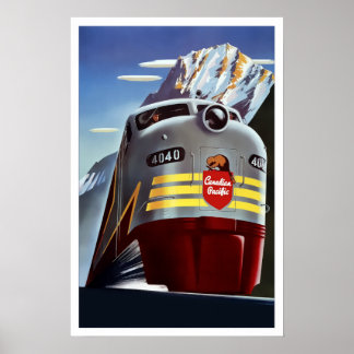 STROMLINIEN-DIESELLOKOMOTIVE - KANADA c. 1955 Poster