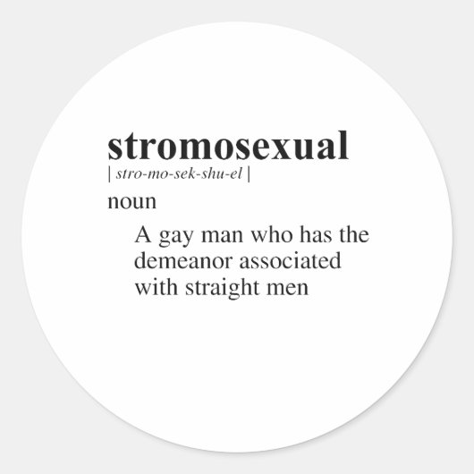 STROMOSEXUAL RUNDER AUFKLEBER (Vorderseite)