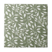 Strömung tanzender Blätter Design Delikate Foliage Fliese (Vorderseite)