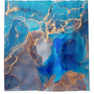 Strömungen von durchsichtigen Farbtönen, schlängel Duschvorhang