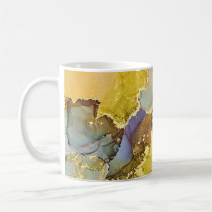 Strömungen von durchsichtigen Farbtönen, schlängel Kaffeetasse