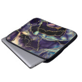 Strömungen von durchsichtigen Farbtönen, schlängel Laptopschutzhülle (Vorne Knopf)