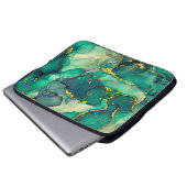 Strömungen von durchsichtigen Farbtönen, schlängel Laptopschutzhülle (Vorne Knopf)