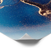 Strömungen von durchsichtigen Farbtönen, schlängel Poster (Ecke)