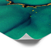 Strömungen von durchsichtigen Farbtönen, schlängel Poster (Ecke)