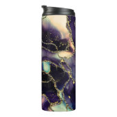 Strömungen von durchsichtigen Farbtönen, schlängel Thermosbecher (Nach rechts gedreht)