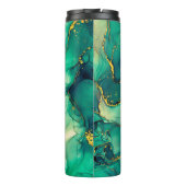 Strömungen von durchsichtigen Farbtönen, schlängel Thermosbecher (Rückseite)