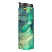 Strömungen von durchsichtigen Farbtönen, schlängel Thermosbecher (Nach rechts gedreht)