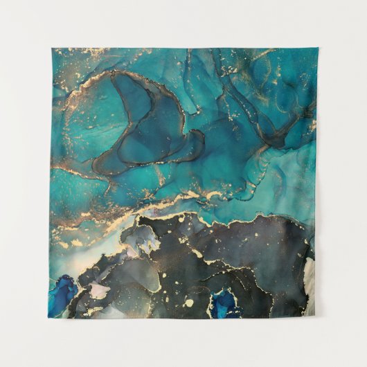 Strömungen von durchsichtigen Farbtönen, schlängel Wandteppich (Vorderseite (Horizontal))