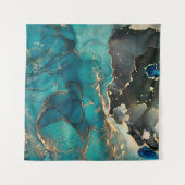 Strömungen von durchsichtigen Farbtönen, schlängel Wandteppich (Vorderseite)